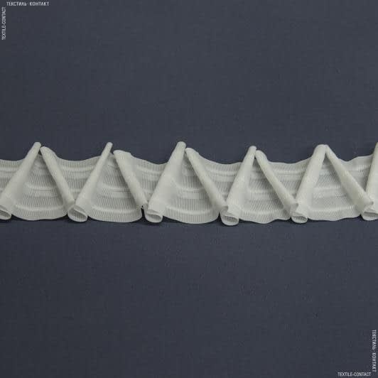 Ткани фурнитура для декоративных изделий - Тесьма шторная Зиг-заг матовая  КС-1:2 60мм±0.5мм/50м