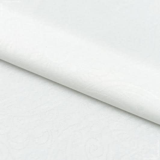 Ткани для одежды - Ткань с акриловой пропиткой жаккард Клим  огурцы, молочная