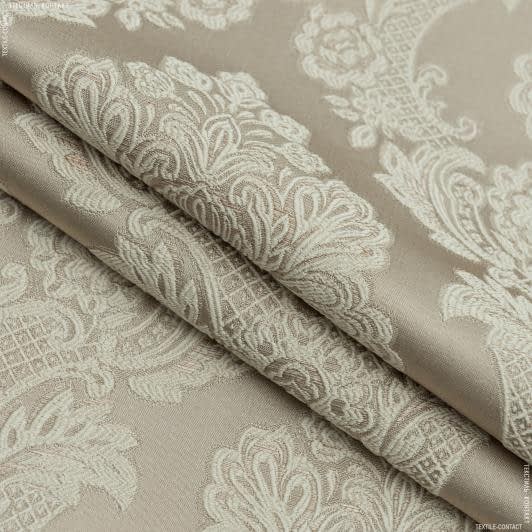 Ткани портьерные ткани - Декоративная ткань Доминик/DOMINIK  вензель   беж