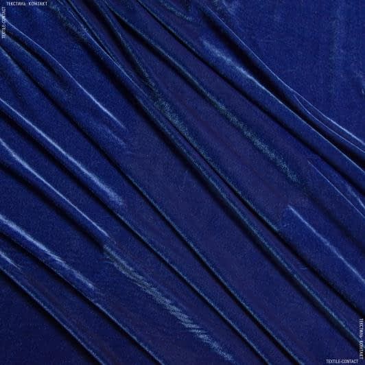 Ткани для платьев - Велюр стрейч василек