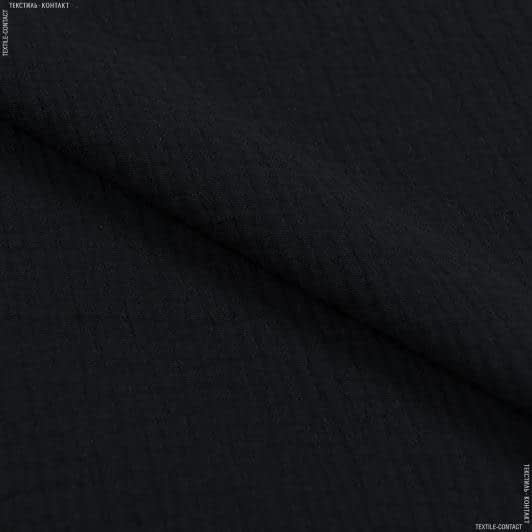 Тканини для сорочок і піжам - Платтяний муслін чорний