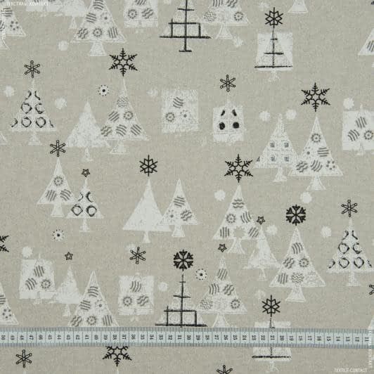 Ткани для декоративных подушек - Декоративная новогодняя ткань елочки   forest