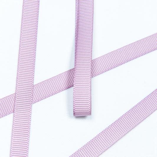 Тканини фурнітура для декора - Репсова стрічка Грогрен /GROGREN колір св.бузок 9 мм