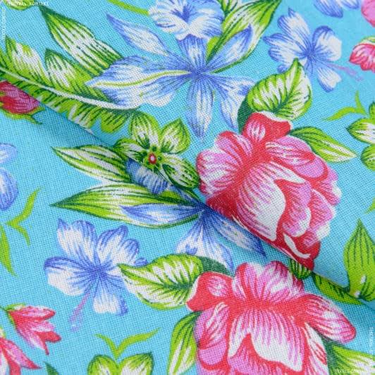Ткани для одежды - Бязь набивная халатная цветы