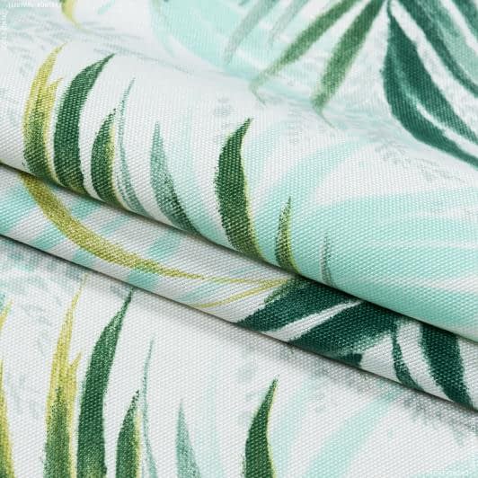 Ткани для портьер - Декоративная ткань Масара листья зеленые (Recycle)