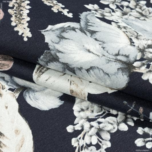 Тканини портьєрні тканини - Декоративна тканина Ідалія бузок /IDALIA квіти св.сірий