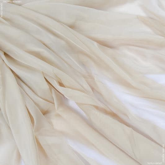 Ткани гардинные ткани - Тюль Вуаль-шелк т.песок с утяжелителем