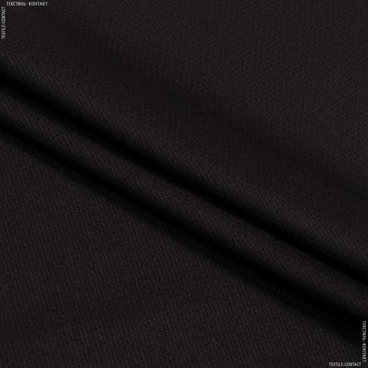 Тканини для костюмів - Костюмна полівіскоза піке темно-коричнева