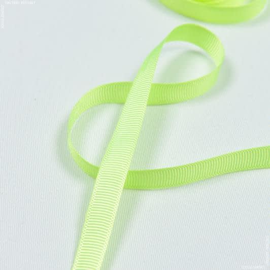 Ткани фурнитура для декора - Репсовая лента Грогрен  цвет ультра салатовый 10 мм