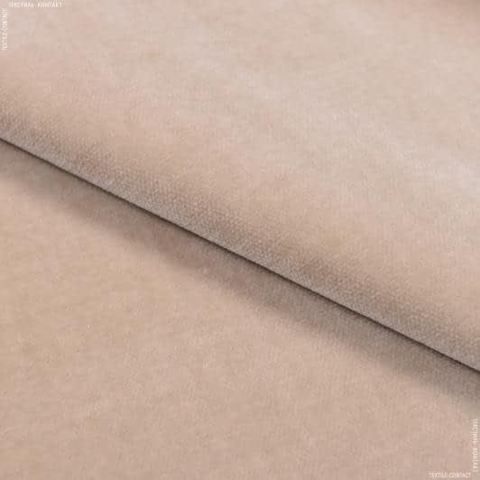 Тканини портьєрні тканини - Велюр Класік Навара беж сірий