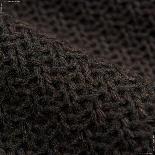 Ткани кружевная ткань - Пальтовая flora коричневый