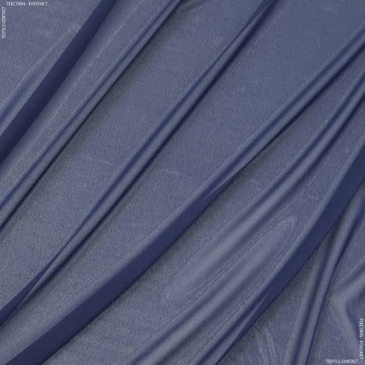 Ткани для блузок - Шифон натуральный стрейч темно-синий