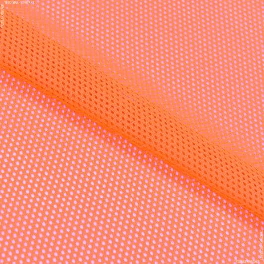 Ткани для футболок - Сетка ярко-оранжевая