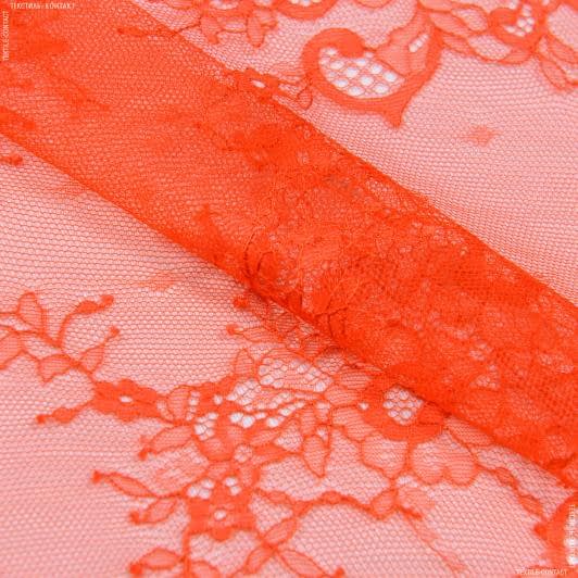 Ткани для блузок - Гипюр  ярко-оранжевый