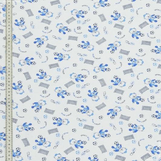 Тканини для дитячого одягу - Футер принт блакитний