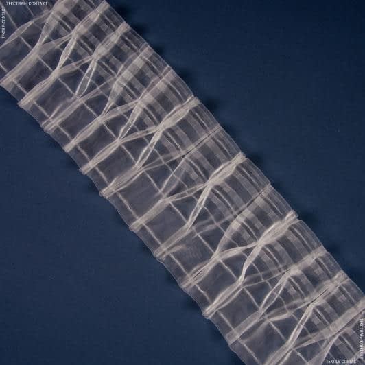 Ткани фурнитура для декоративных изделий - Тесьма шторная Y-буфы прозрачная КС-1:3 160 мм±0.5мм/50м