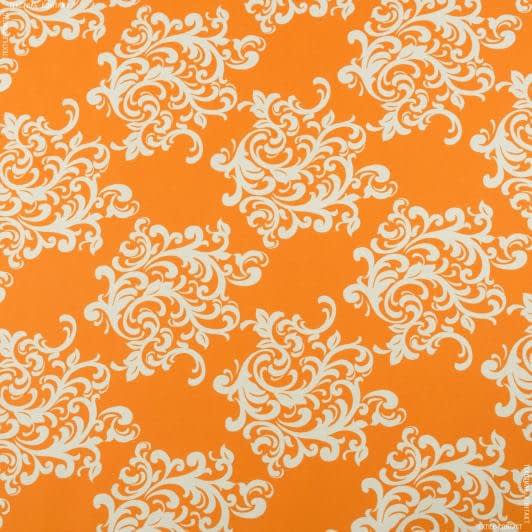 Тканини портьєрні тканини - Декор карусель вензель, оранж 280см