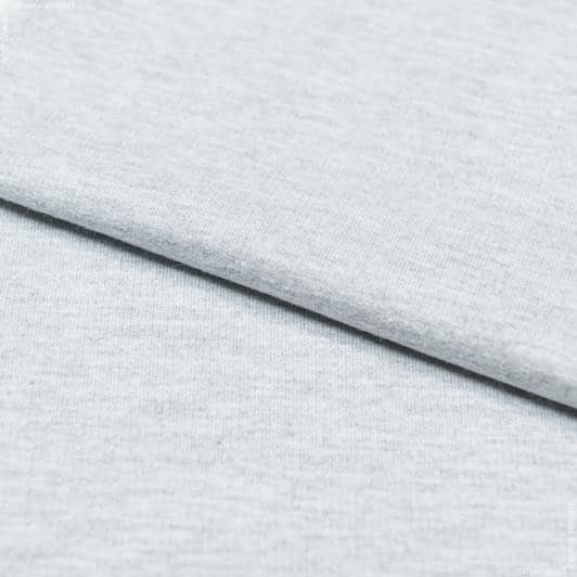 Ткани для детской одежды - Футер-стрейч 2х-нитка серый меланж
