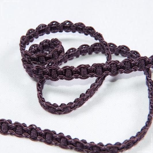 Тканини фурнітура для дома - Тасьма Бріджит вузька колір фіолетовий 8 мм