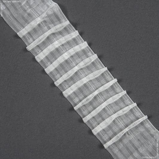 Тканини фурнітура для декора - Тасьма шторна Рівномірна багатокишенькова прозора КС-1:2 80мм±0.5мм/100м
