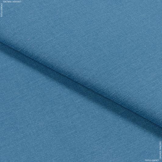 Тканини для меблів - Декоративна тканина Панама софт т. блакитна