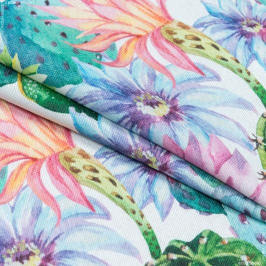 Ткани портьерные ткани - Декоративная ткань Туна/TUNA  цветы кактуса, мультиколор