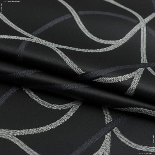 Тканини для скатертин - Тканина з акриловим просоченням Бренд чорний,сіра