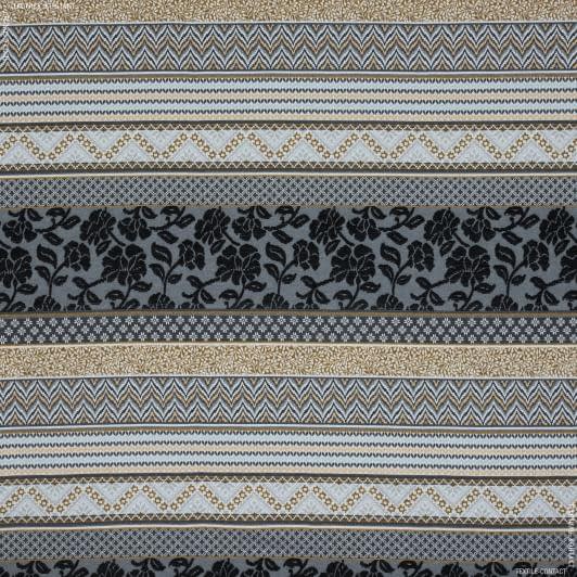 Ткани этно ткани - Декоративная ткань жаккард Висли/WHESLEY орнамент серый,черный,желтый