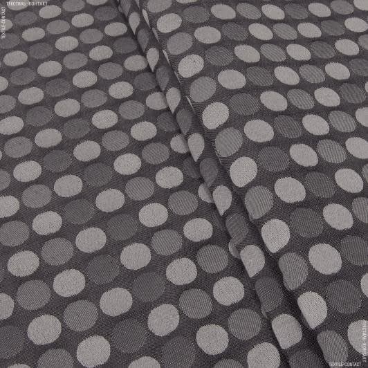 Ткани для декоративных подушек - Жаккард Сеневри горохи т.коричневый