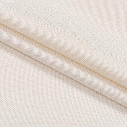 Ткани для перетяжки мебели - Декоративная ткань рогожка Регина меланж крем
