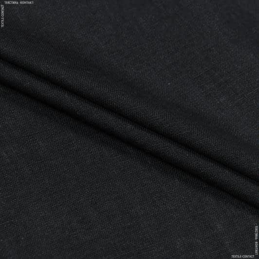 Ткани для рубашек - Лен сорочечный черный