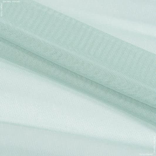 Ткани гардинные ткани - Тюль сетка Демре цвет св.лазурь с утяжелителем