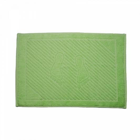 Ткани махровые полотенца - Полотенце махровое "Ножки" 50х70 салатовый