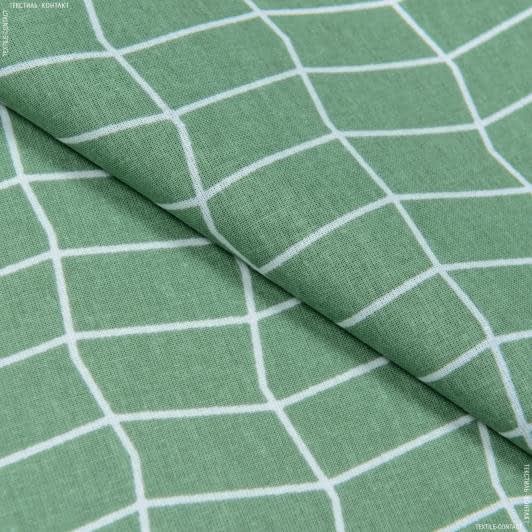 Тканини для постільної білизни - Бязь ТКЧ набивная паркет  зелений