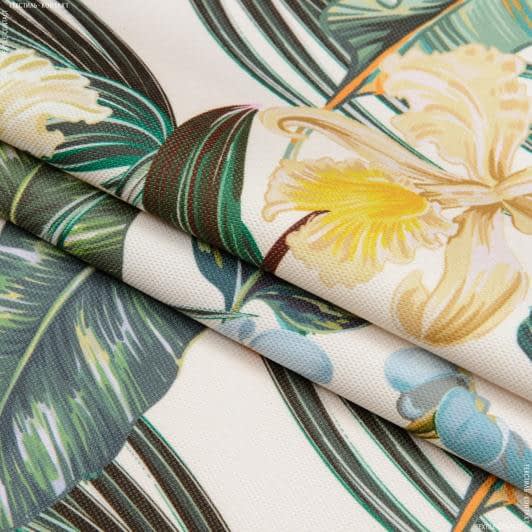 Ткани для декоративных подушек - Декоративный нубук Петек  БАСКИЛИ/  BASKILI балийские цветы