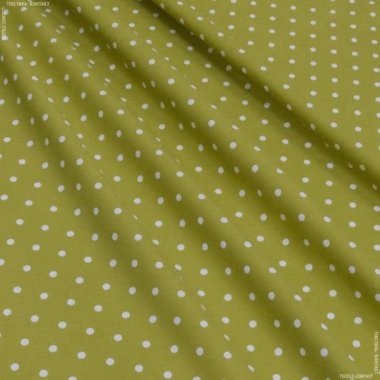 Тканини бавовняні сумішеві - Декоративна тканина Севілла горох колір гороховий