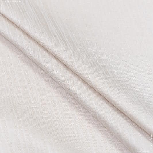 Ткани для платьев - Плательная Лиоцелл крэш светло-кремовая
