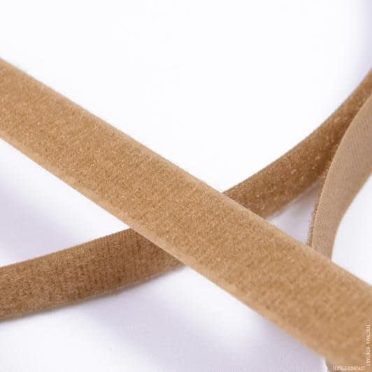 Ткани фурнитура и аксессуары для одежды - Липучка Велкро пришивная мягкая часть цвет койот 20мм/25м