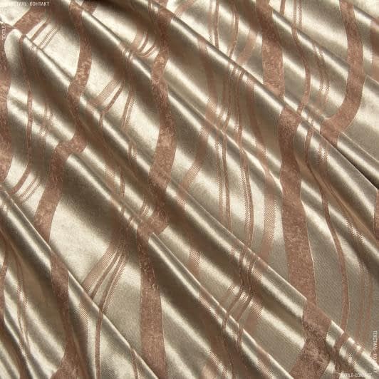 Ткани портьерные ткани - Блекаут-софт жаккард волна