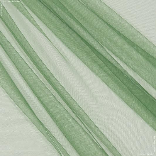 Ткани для тюли - Микросетка Энжел зеленая