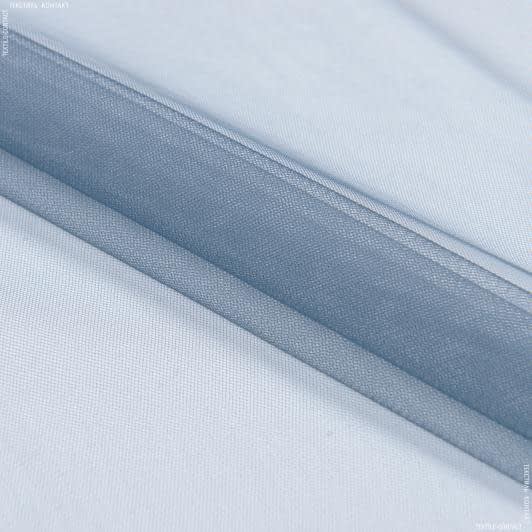 Тканини весільна тканина - Мікросітка Енжел синьо-сіра