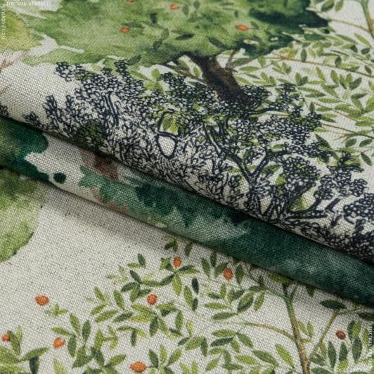 Ткани портьерные ткани - Декоративная ткань акварель деревья зеленый