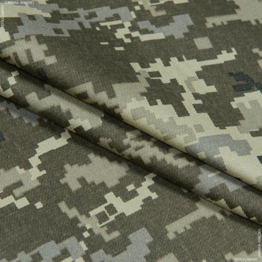 Тканини для військової форми - Саржа ТКЧ камуфльована  піксель ВО