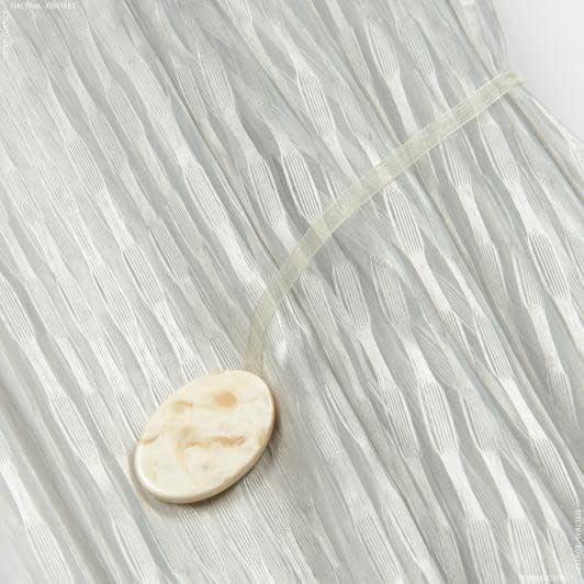 Ткани фурнитура для декоративных изделий - Магнитный подхват Танго на тесьме бежевый 65х60 мм
