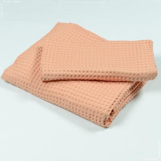 Тканини покривала - Комплект "ЛІЗА" лососевий , покривало і 1 наволочка (150/200 см)