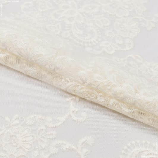 Тканини гардинні тканини - Тюль вишивка Злата молочний купон