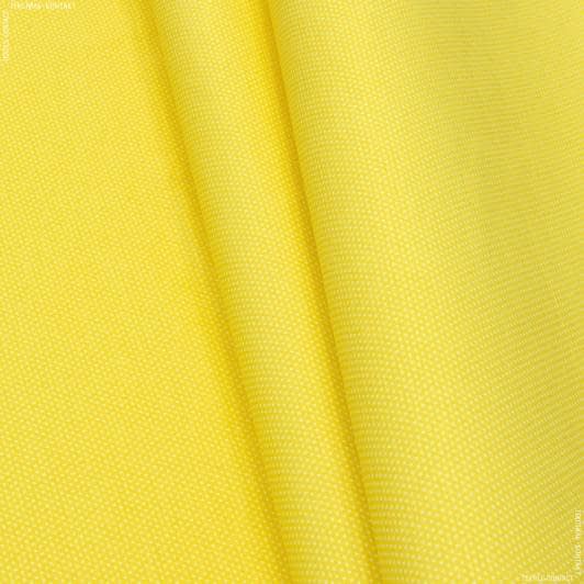 Ткани для детской одежды - Экокоттон ася горошки белые, фон жёлтый