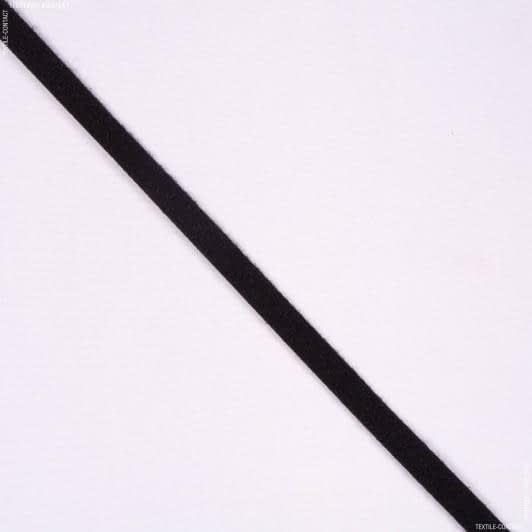 Ткани фурнитура для декоративных изделий - Липучка Велкро пришивная мягкая часть черная 10мм/50м