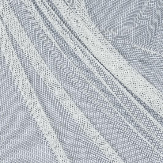 Ткани для кукол - Декоративная сетка Ромбик белый