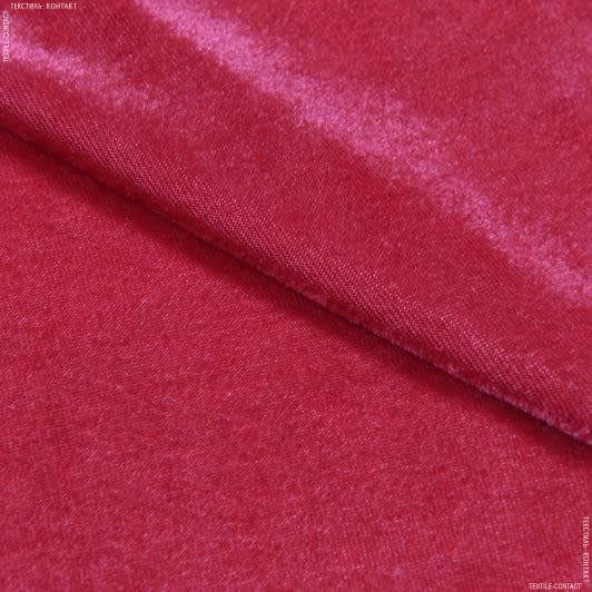 Тканини велюр/оксамит - Велюр стрейч темно-рожевий